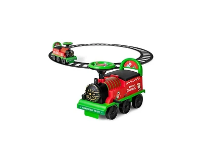 Slickblue 6V Electric Kids Ride On Car Toy Train with 16 Pieces Tracks