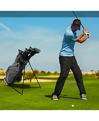 Slickblue Golf Stand Bag Lightweight and Portable Cart with Shoulder Strap
