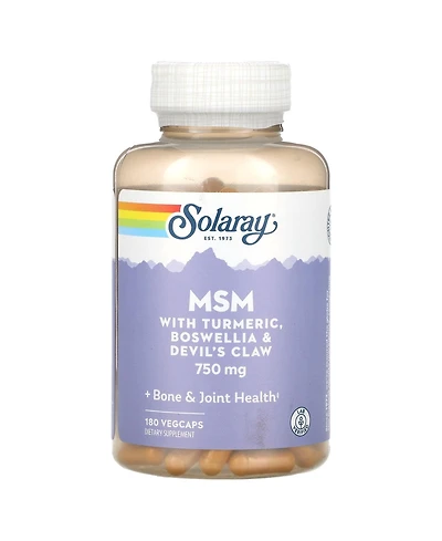 Solaray Msm with Turmeric Boswellia & Devil's Claw 750 mg