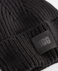 Ugg Women's Chunky Rib-Knit Logo-Patch Beanie