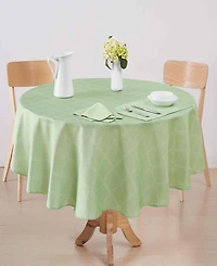Izod Harbor Trellis Water-Resistant Indoor and Outdoor Tablecloth, 70" Round