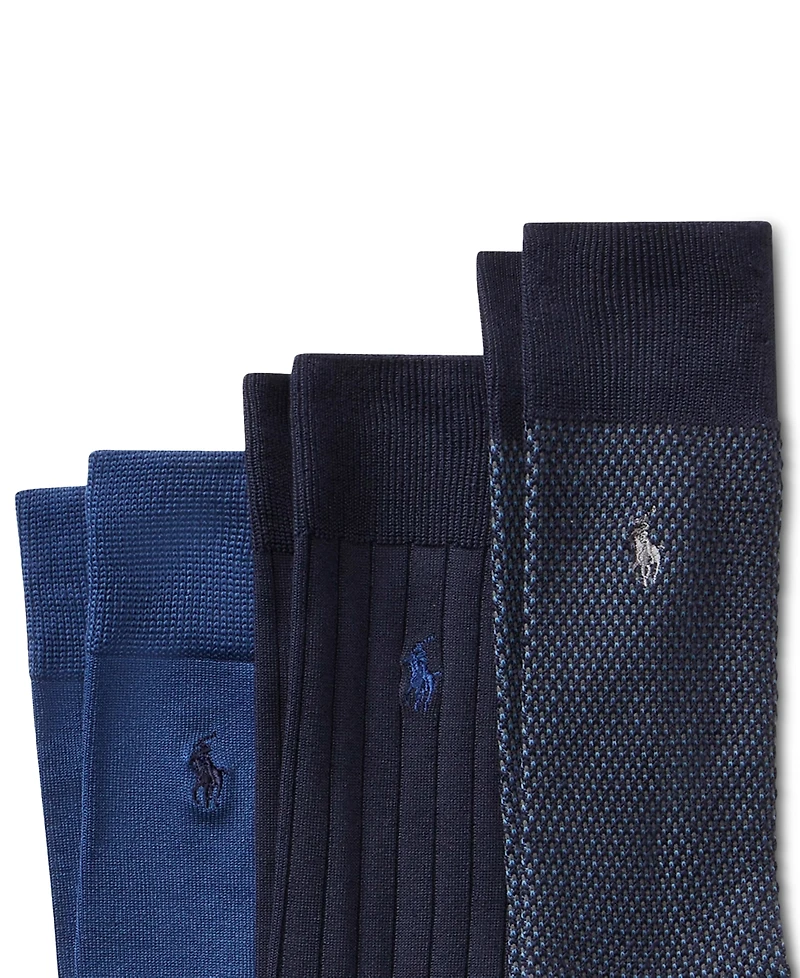 Polo Ralph Lauren Men's 3-Pk. Supersoft Birdseye Dress Socks