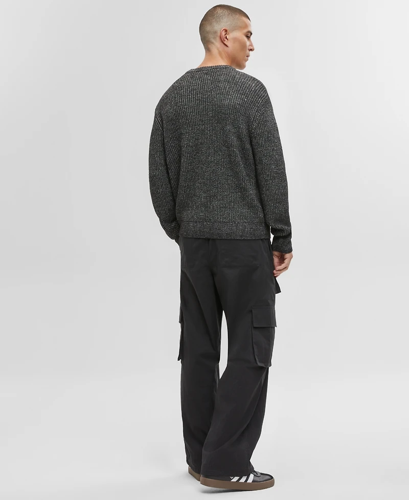 Mode of One Men's Long-Sleeve Relaxed Crewneck Sweater, Created for Macy's