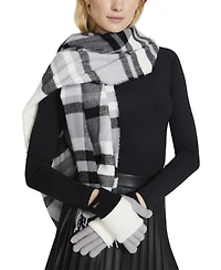 Steve Madden Women's Color-Blocked Long Cuff Magic Gloves