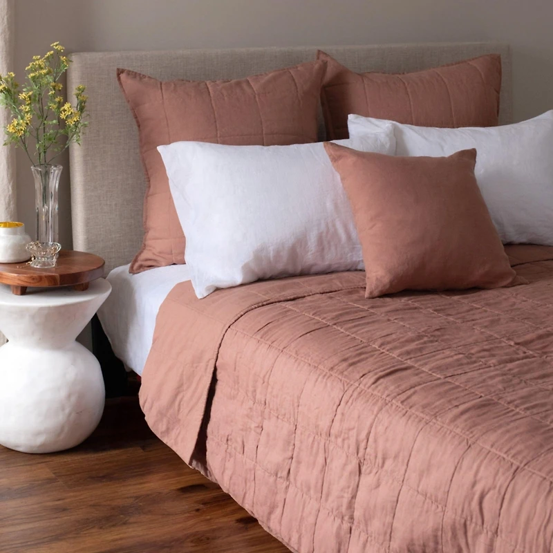 20" x French Linen Pillow with Removable Sham