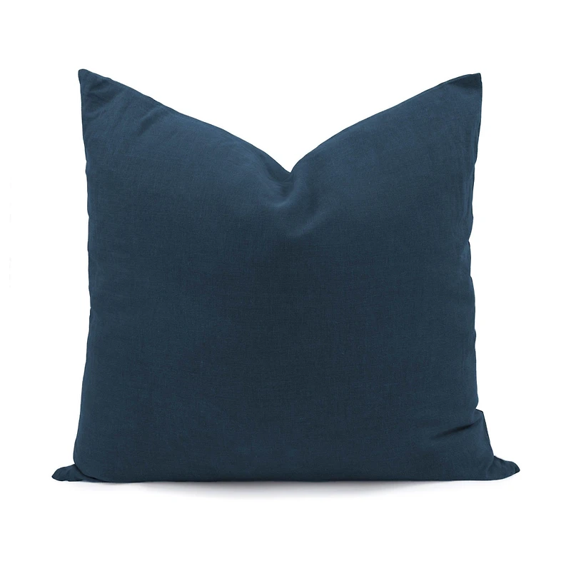 20" x French Linen Pillow with Removable Sham