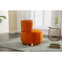 Simplie Fun Velvet Swivel Barrel Chairs for Living Room or Office
