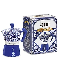 Bialetti Blue Meditteraneo Dolce & Gabbana 3-Cup Moka Stovetop Coffee Maker