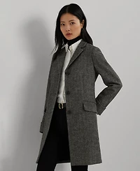 Lauren Ralph Petite Notched-Collar Walker Coat