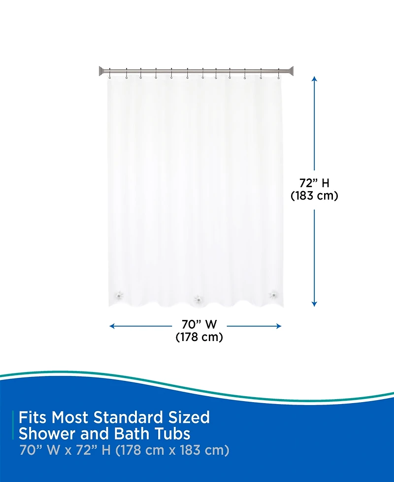 Kenney Medium Weight Peva Shower Curtain Liner