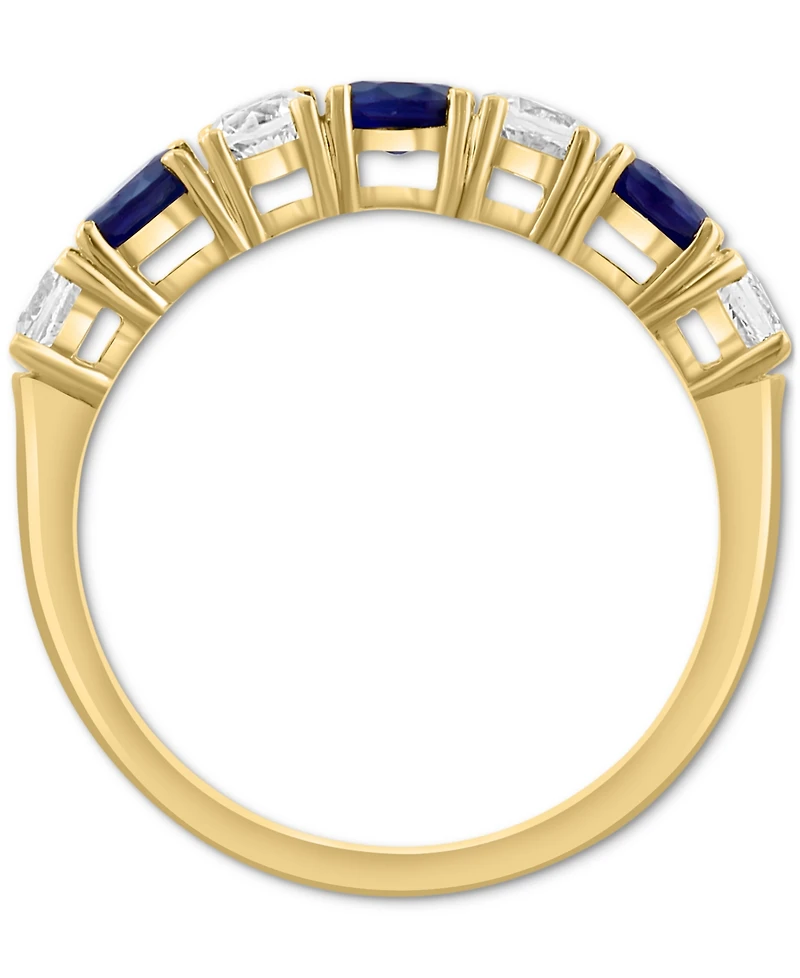 Effy Blue & White Sapphire (1-1/10 ct. t.w.) Band in 14k White Gold. (Also available in Emerald and Ruby)