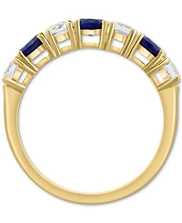 Effy Blue & White Sapphire (1-1/10 ct. t.w.) Band in 14k White Gold. (Also available in Emerald and Ruby)