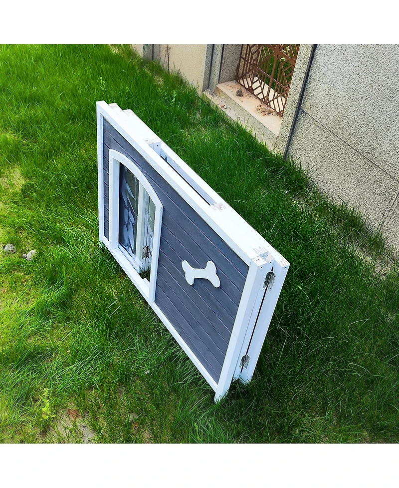 Streamdale Easy Assembly Wooden Dog House for Outdoor Use