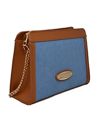 Bebe Marie Denim Crossbody Bag