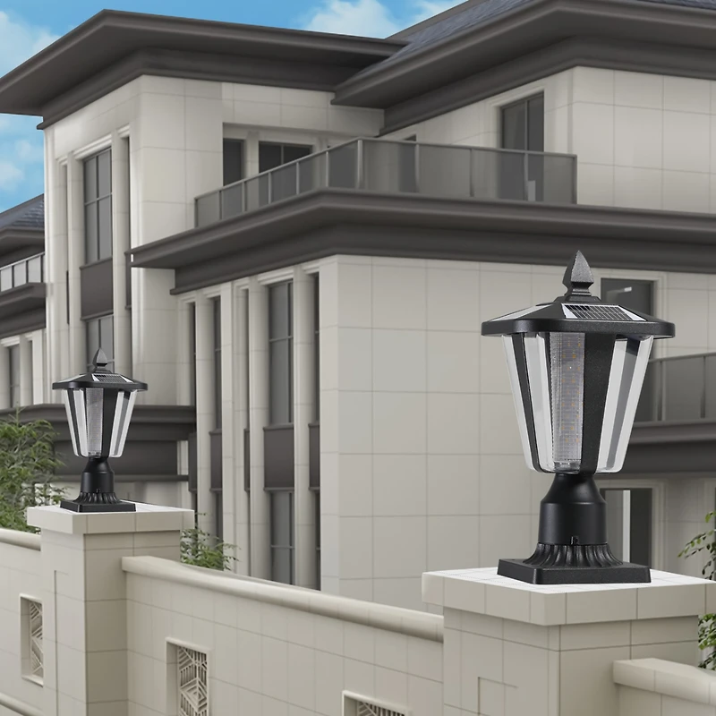Streamdale Furniture Solar Column Headlights With Dimmable Led(2 Pack)