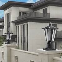 Streamdale Furniture Solar Column Headlights With Dimmable Led(2 Pack)