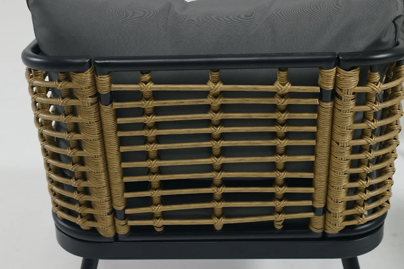 Streamdale Exquisite Hand-woven Rattan Patio Furniture with Glass Tabletop