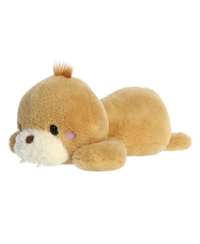 Aurora Small Wully Walrus Too Cute Playful Plush Toy Brown 9.5"