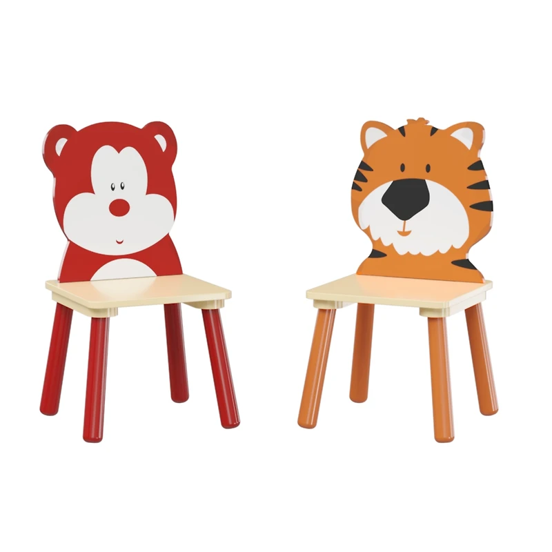 Streamdale Furniture Kids Wooden Table & Chair Set (Bear Tiger)