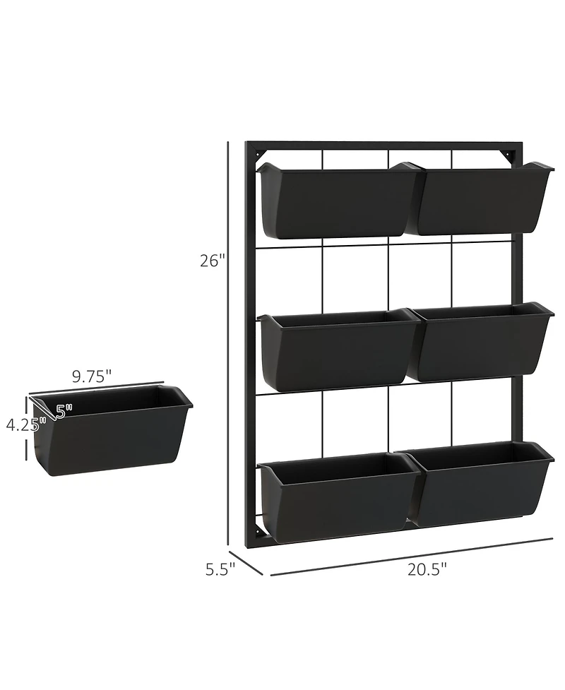 3-Tier Vertical Hanging Wall Planter for Outdoor and Indoor Spaces