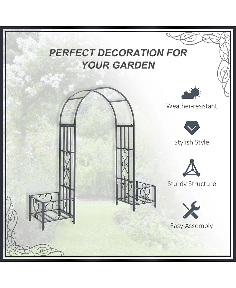Versatile Wedding Arch & Garden Gate Delicate European Chic for Garden and Events
