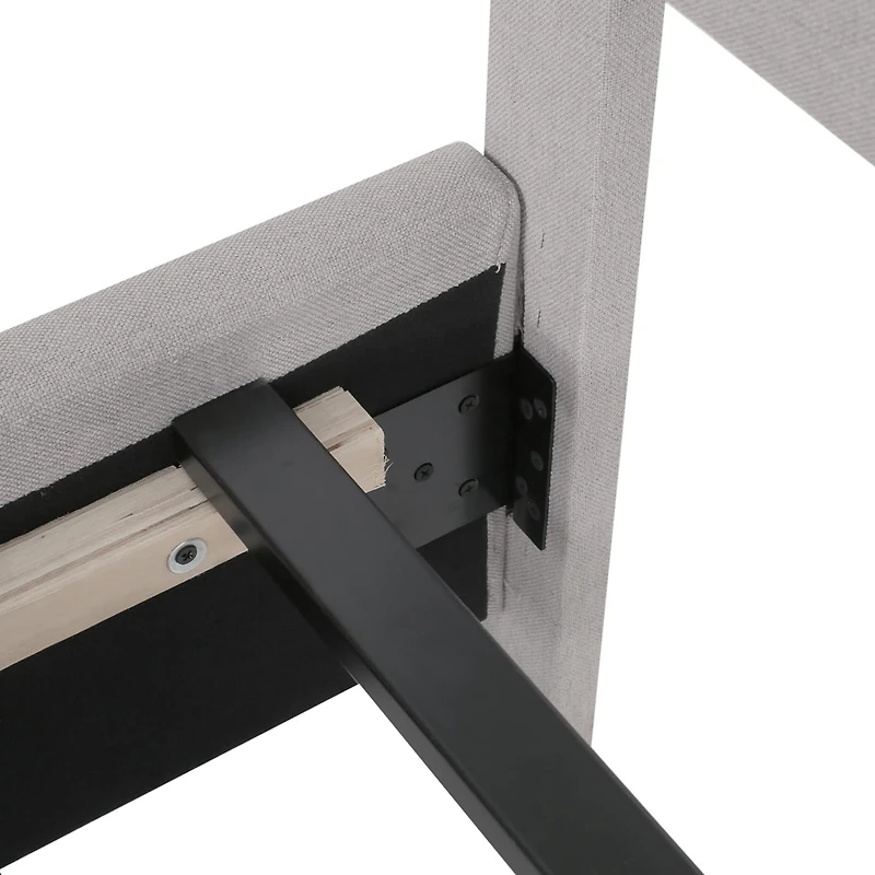 Simplie Fun Classic Queen-Size Upholstered Platform Bed with Button-Tufted Headboard