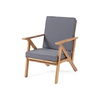 Simplie Fun Acacia Wood Outdoor Patio Set with Water-Resistant Cushions
