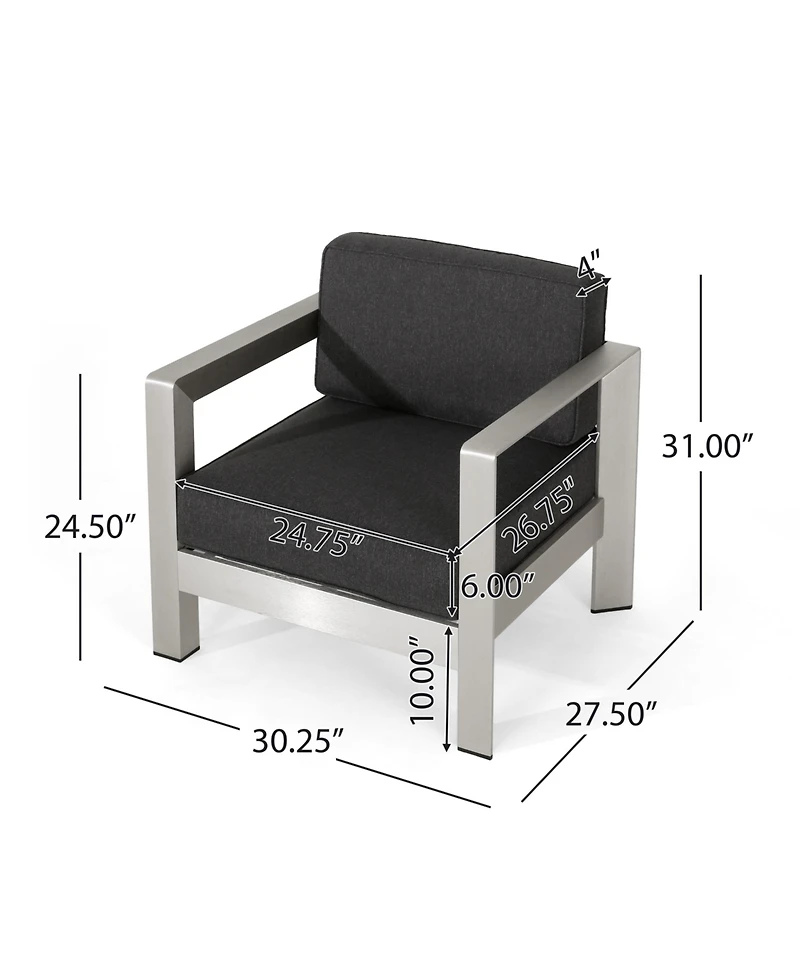 Streamdale Furniture Luxurious Low-Profile Outdoor Club Chair with Deep Seating