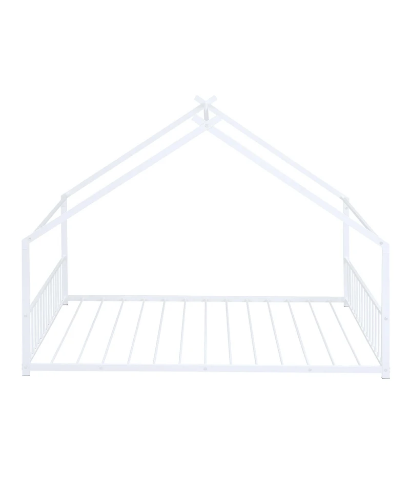 Streamdale Full Metal House Bed, White