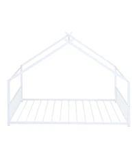 Streamdale Full Metal House Bed, White