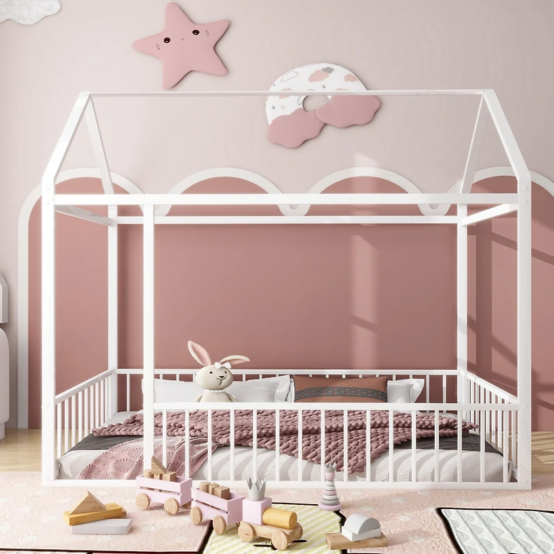 Streamdale Twin Metal Bed with Fence