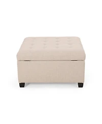 Streamdale Furniture Chic Waffle-Stitch Storage Ottoman Unclutter in Style