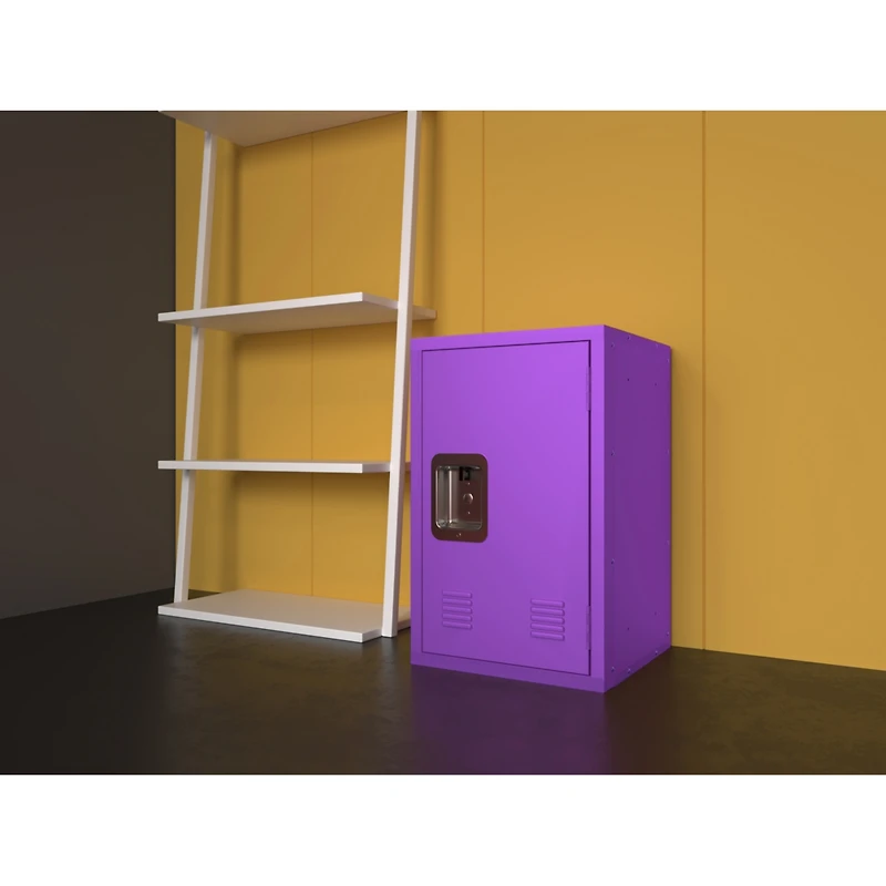 Simplie Fun Compact Purple Steel Storage Cabinet: Detachable, Ample Storage Space, Easy Assembly