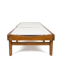 Streamdale Acacia Wood and Mesh Outdoor Chaise Lounge for Relaxation