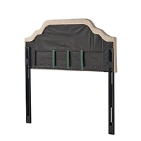 Simplie Fun Contemporary Button-Tufted Upholstered Headboard with Nailhead Accents