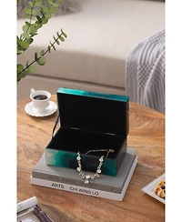 Streamdale Bethany Green Box Modern Storage with Gem Finial