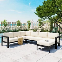 Streamdale Premium Aluminum Outdoor Sofa Set for Ultimate Comfort and Durability
