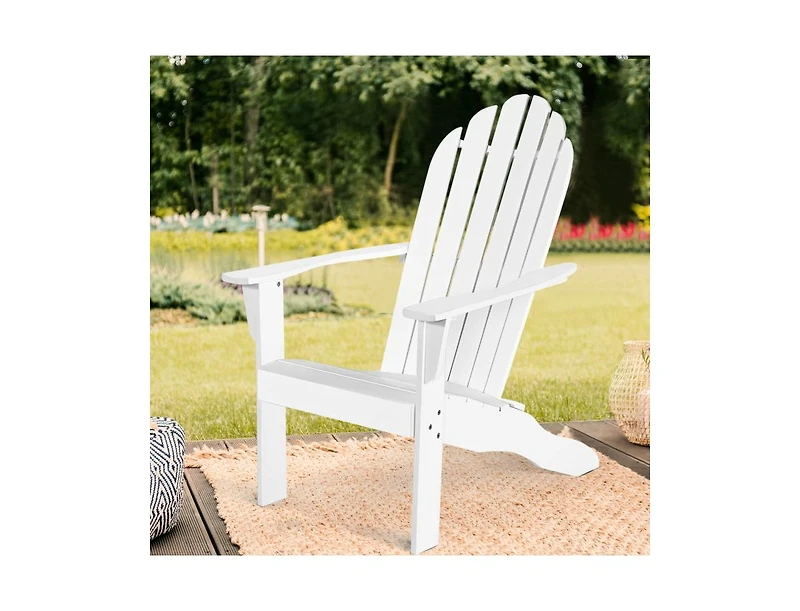 Slickblue Acacia Wood Outdoor Adirondack Chair with Ergonomic Design