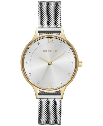 Skagen Women's Anita Two-Tone Stainless Steel Mesh Bracelet Watch 30mm