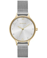 Skagen Women's Anita Two-Tone Stainless Steel Mesh Bracelet Watch 30mm