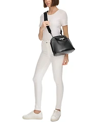 Calvin Klein Becky Signature Convertible Turnlock Dome Satchel