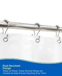Kenney Beaded Roller Shower Curtain Double Hooks