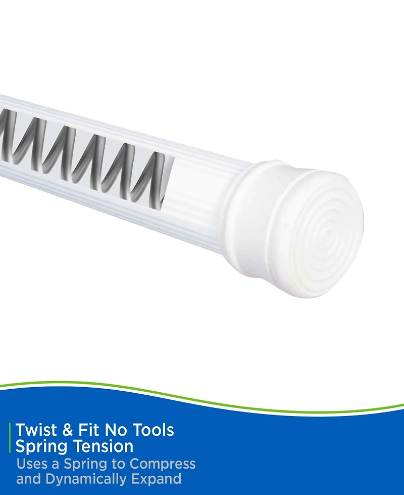 Kenney No Tools Spring Tension Utility Rod, 42-72"