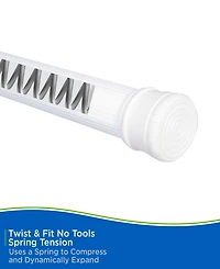 Kenney No Tools Spring Tension Utility Rod, 42-72"