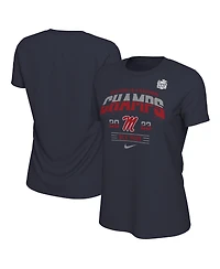 Nike Women's Navy Ole Miss Rebels 2023 Peach Bowl Champions Locker Room T-Shirt