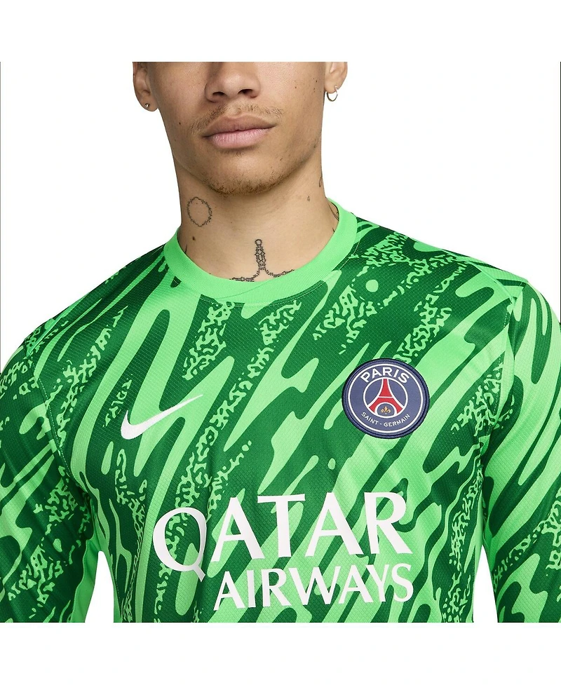 Nike Men's Green Paris Saint-Germain 2024/25 Goalkeeper Replica Stadium Long Sleeve Jersey