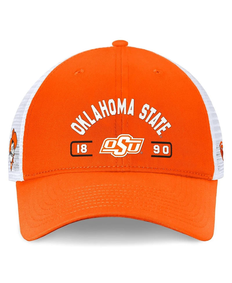 Top of the World Men's Orange/White Oklahoma State Cowboys Free Kick Trucker Adjustable Hat