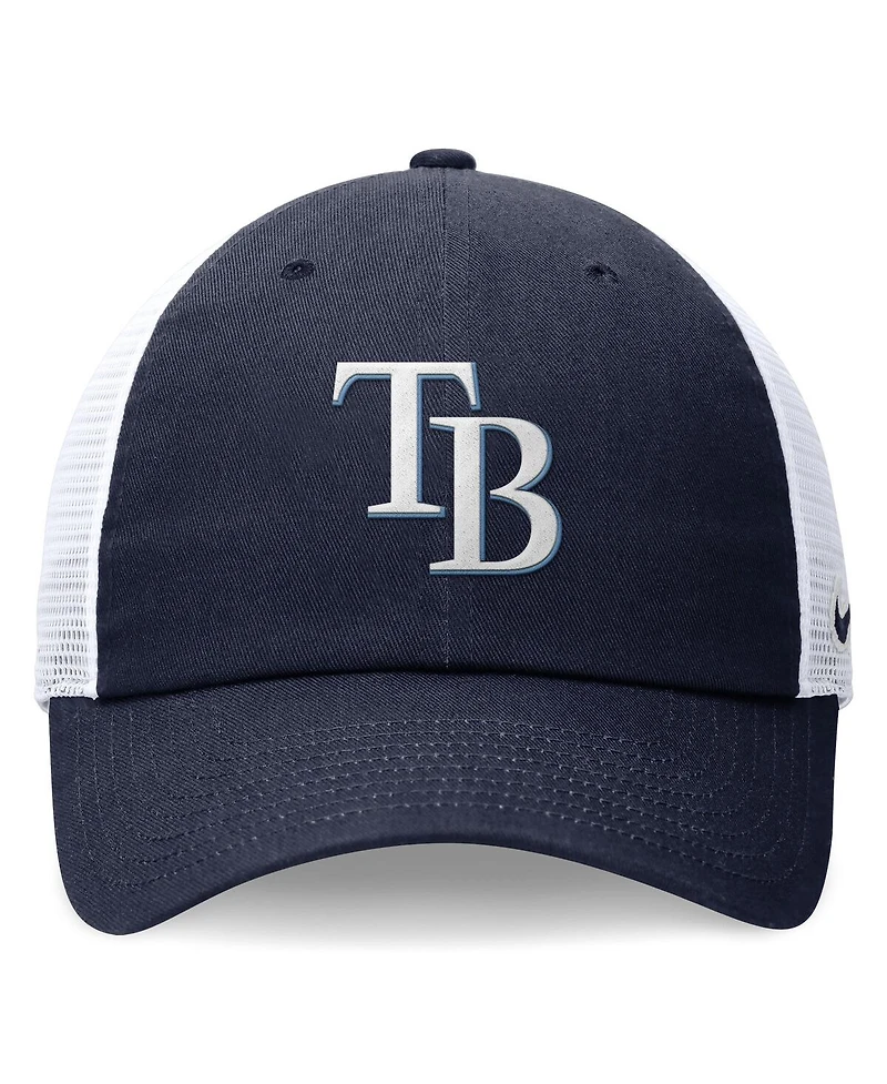 Nike Men's Navy Tampa Bay Rays Evergreen Club Trucker Adjustable Hat