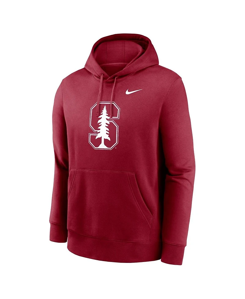 Nike Men's Cardinal Stanford Cardinal Primetime Evergreen Club Fleece Pullover Hoodie