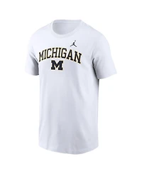 Jordan Men's White Michigan Wolverines Blitz 2-Hit T-Shirt